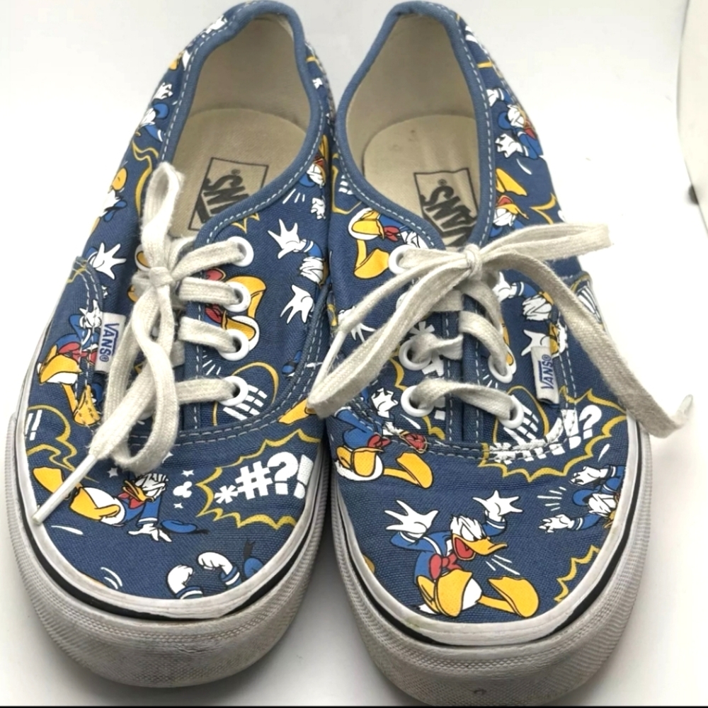 Vans x Disney Womens Low Top Lace Up Donald Duck Angry Sneakers Size 6 Rare